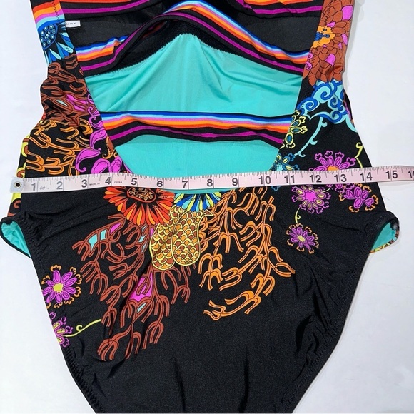 Trina Turk Electric Reef Bandeau One Piece Swimsuit - Picture 6 of 10